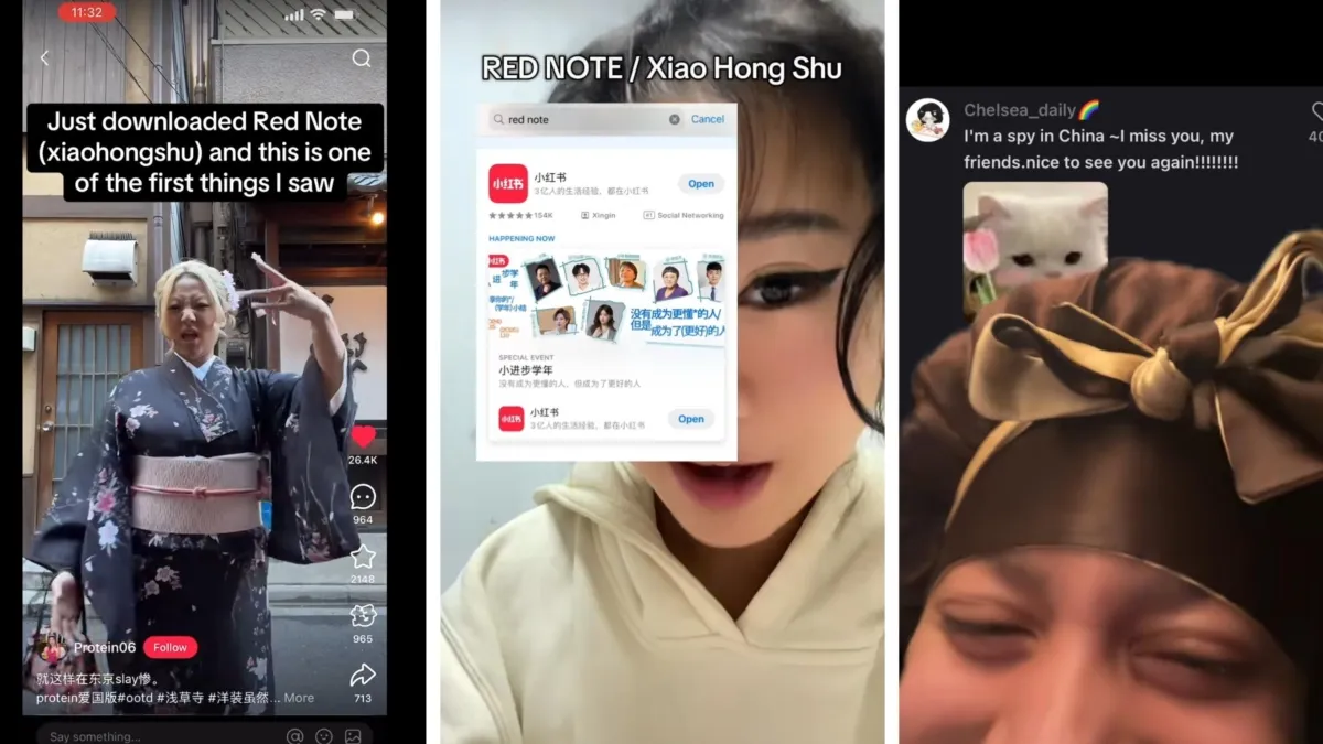 隨著 TikTok 禁令的臨近，TikTok 用戶紛紛轉向中國應用程式 Rednote