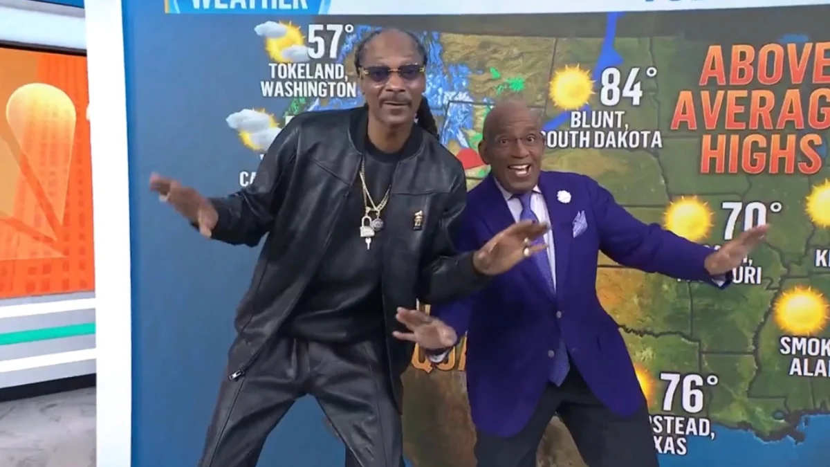 Snoop Dogg 與 Al Roker 一起做了早晨天氣預報，你可能再也不會看到這樣高於平均水平的高溫了